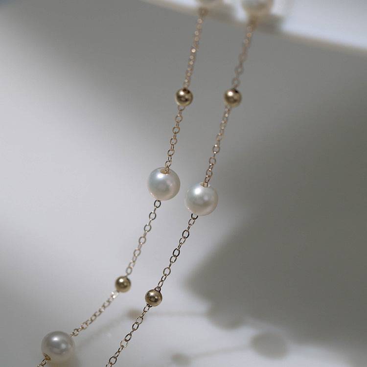 Jessica Pearl Necklace and Bracelet Gold Vermeil (Purchase Individually)