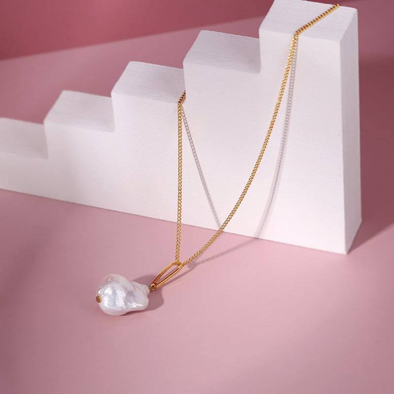 Single Drop Luxury Baroque Pearl Necklace