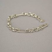 Modern Interlocking Gold Chain Bracelet