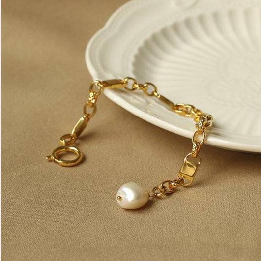 Elegant Baroque Pearl Chain Bracelet for Women 1