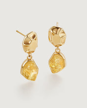 Raw Crystal Drop Earring