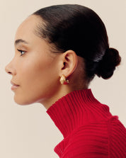 Rouje Lucia Dome Hoop Earrings | 18k Gold Plated