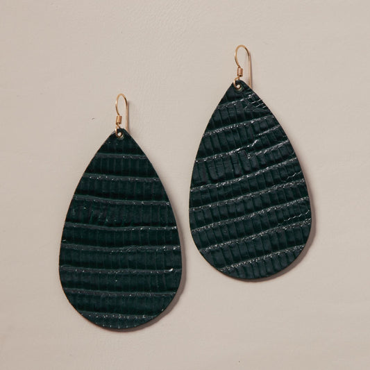 Teardrop Earrings in Silver Material