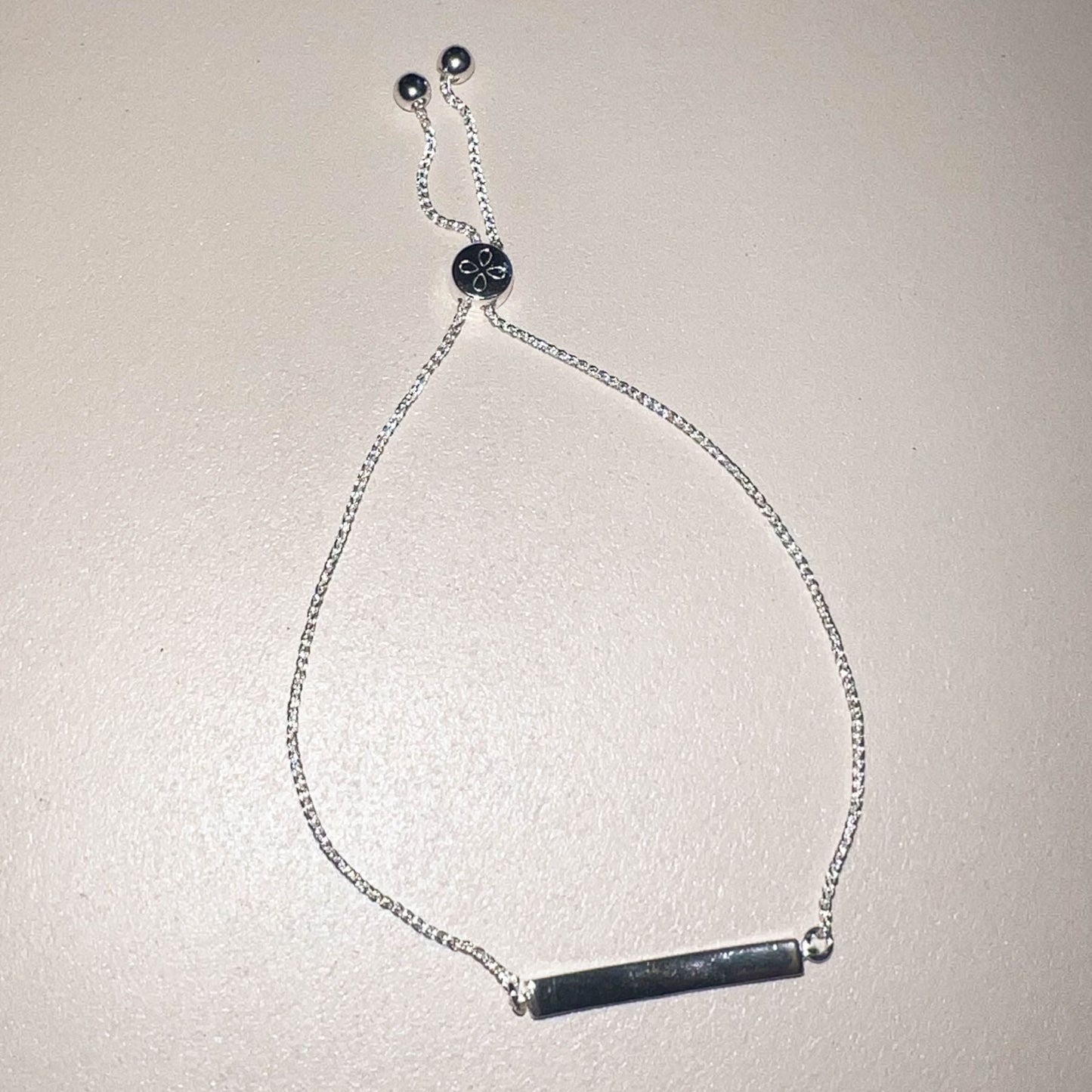 Silver Bar Adjustable Bolo Bracelet