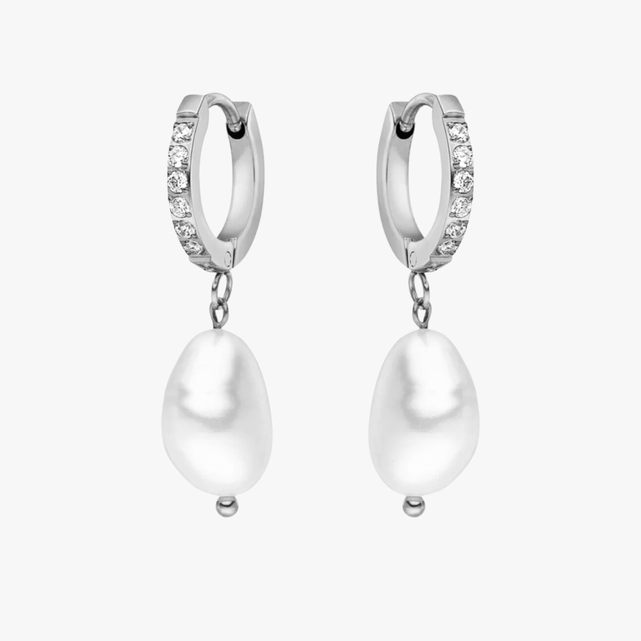 Freshwater Pearl Hoop Earrings