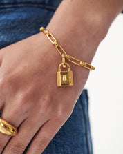 Small Ridge Padlock Aegis Chain Bracelet