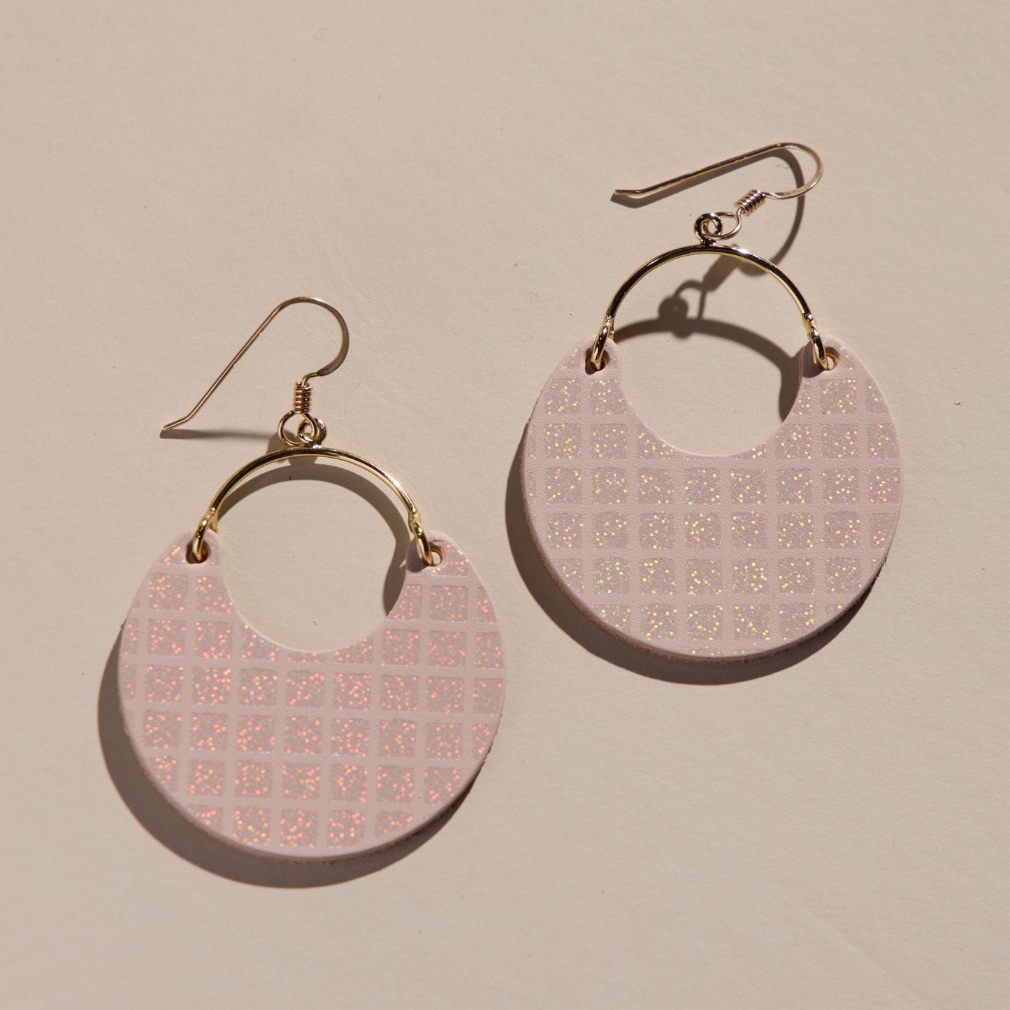 Soft Sand Disco Style Earrings