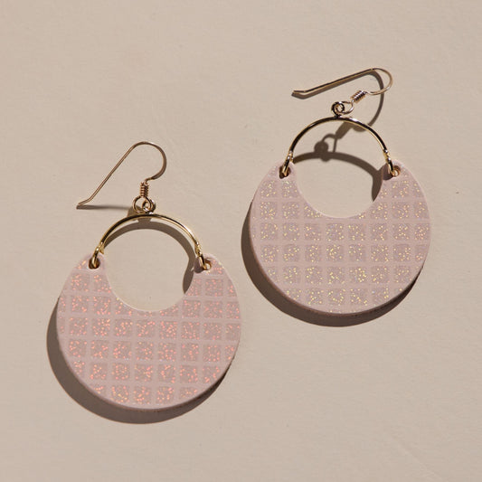 Soft Sand Disco Style Earrings