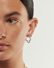 Squiggle Medium Hoop Earrings | Sterling Silver