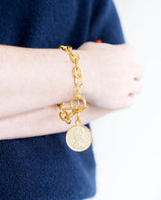 Queen Elizabeth II Coin Chain Bracelet