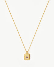 February Birthstone Pendant Necklace | 18k Gold Vermeil/Amethyst