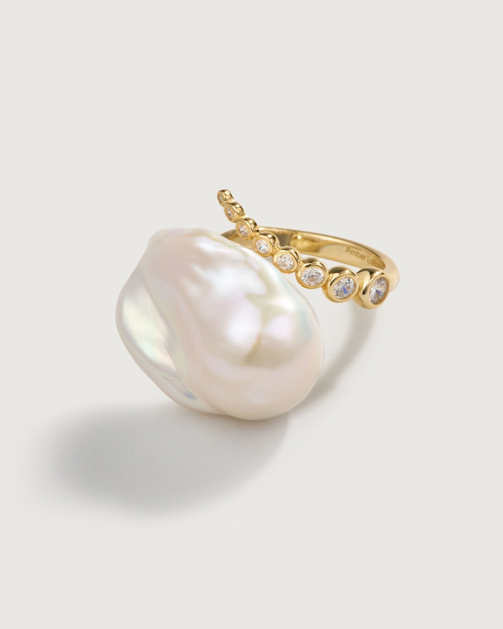 Starlit Splendor Baroque Pearl Ring