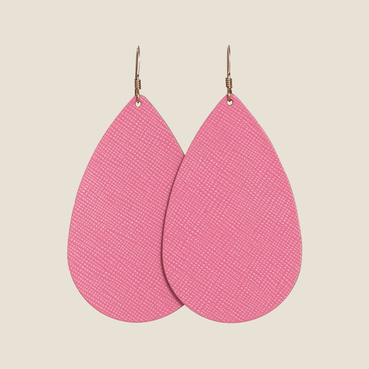 Pink Teardrop Taffeta Earrings for Women