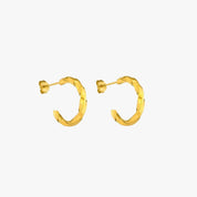 Spiral Gold Hoop Earrings