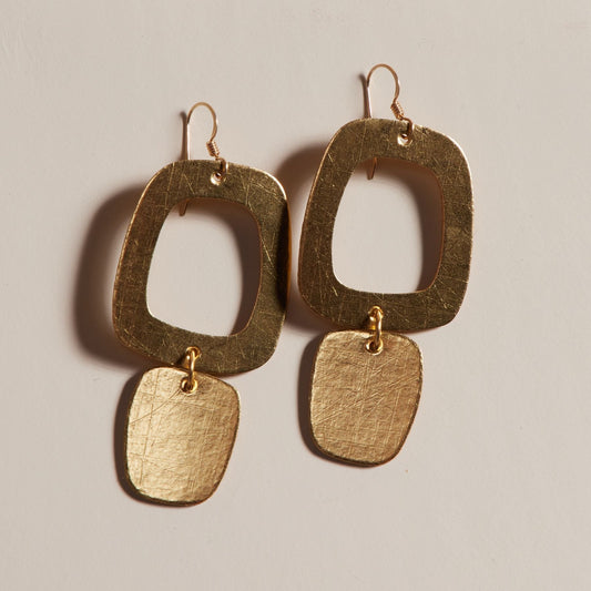 Vintage Gold Earrings with Unique Design