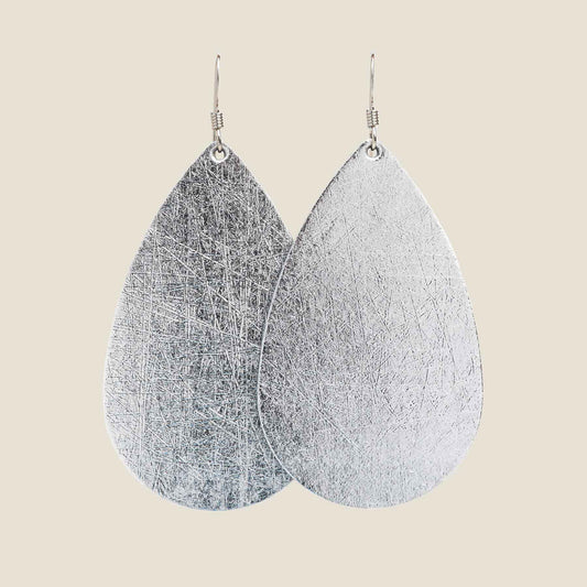 Silver Vintage Teardrop Style Earrings