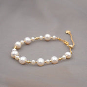 JULIET Gold Beaded Pearl Bracelet