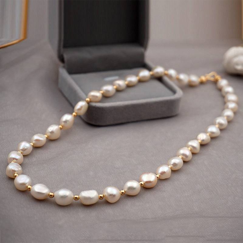 Pearl Necklace, Bracelet, and Earrings Set