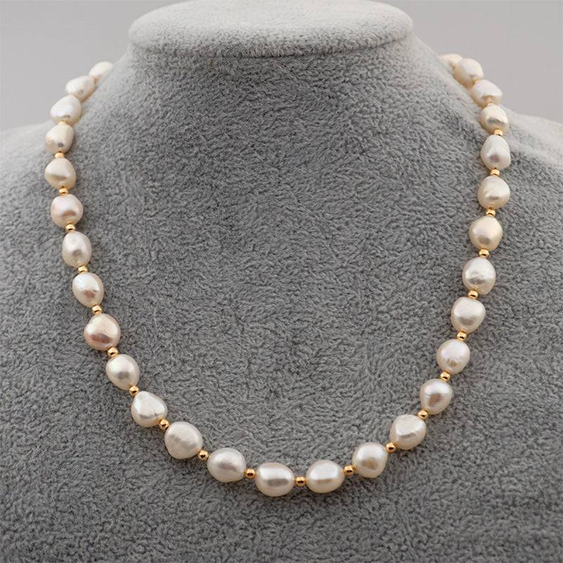 Pearl Necklace, Bracelet, and Earrings Set