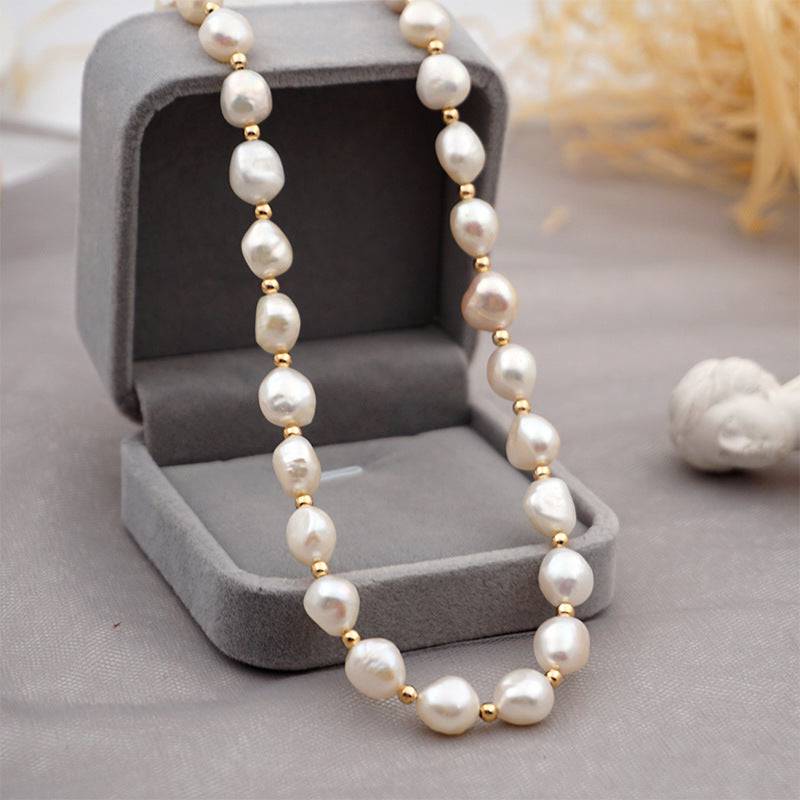 Pearl Necklace, Bracelet, and Earrings Set