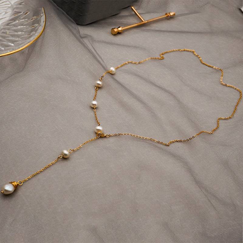 Long Y Shape Pearl Necklace for Women