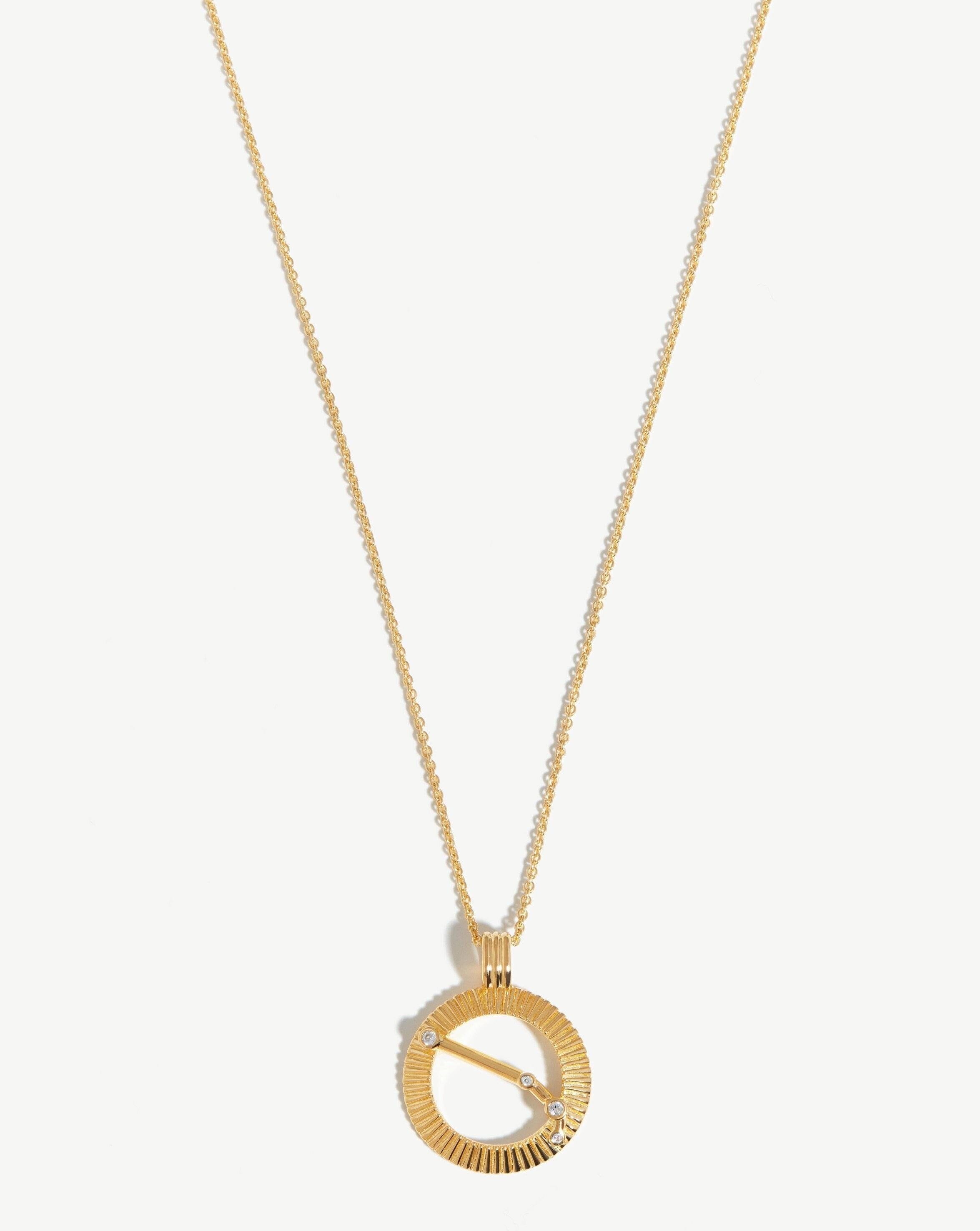 Zodiac Constellation Pendant Necklace - Aries | 18k Gold Vermeil/Aries