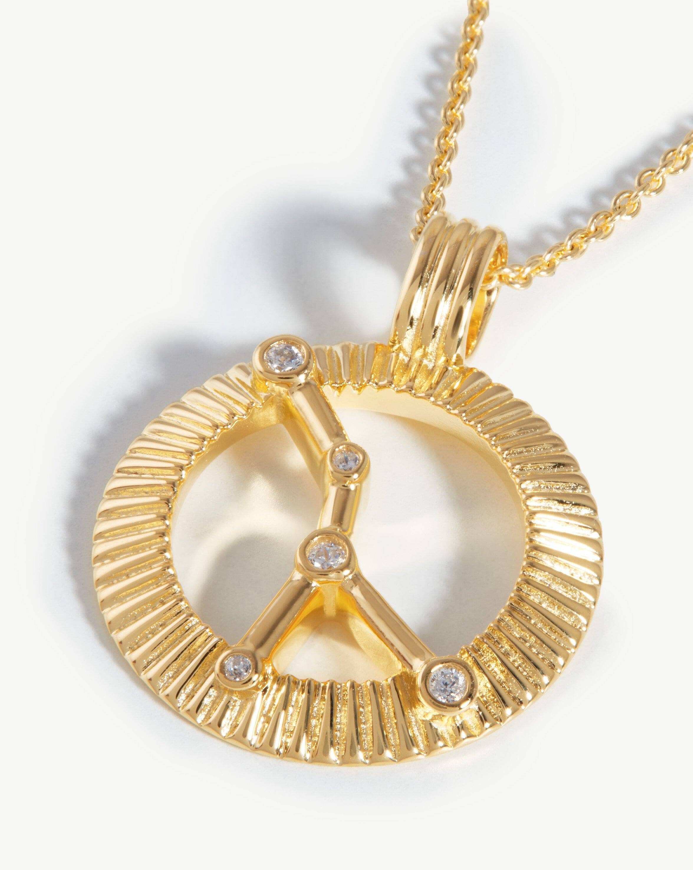 Zodiac Constellation Pendant Necklace - Cancer | 18k Gold Vermeil/Cancer