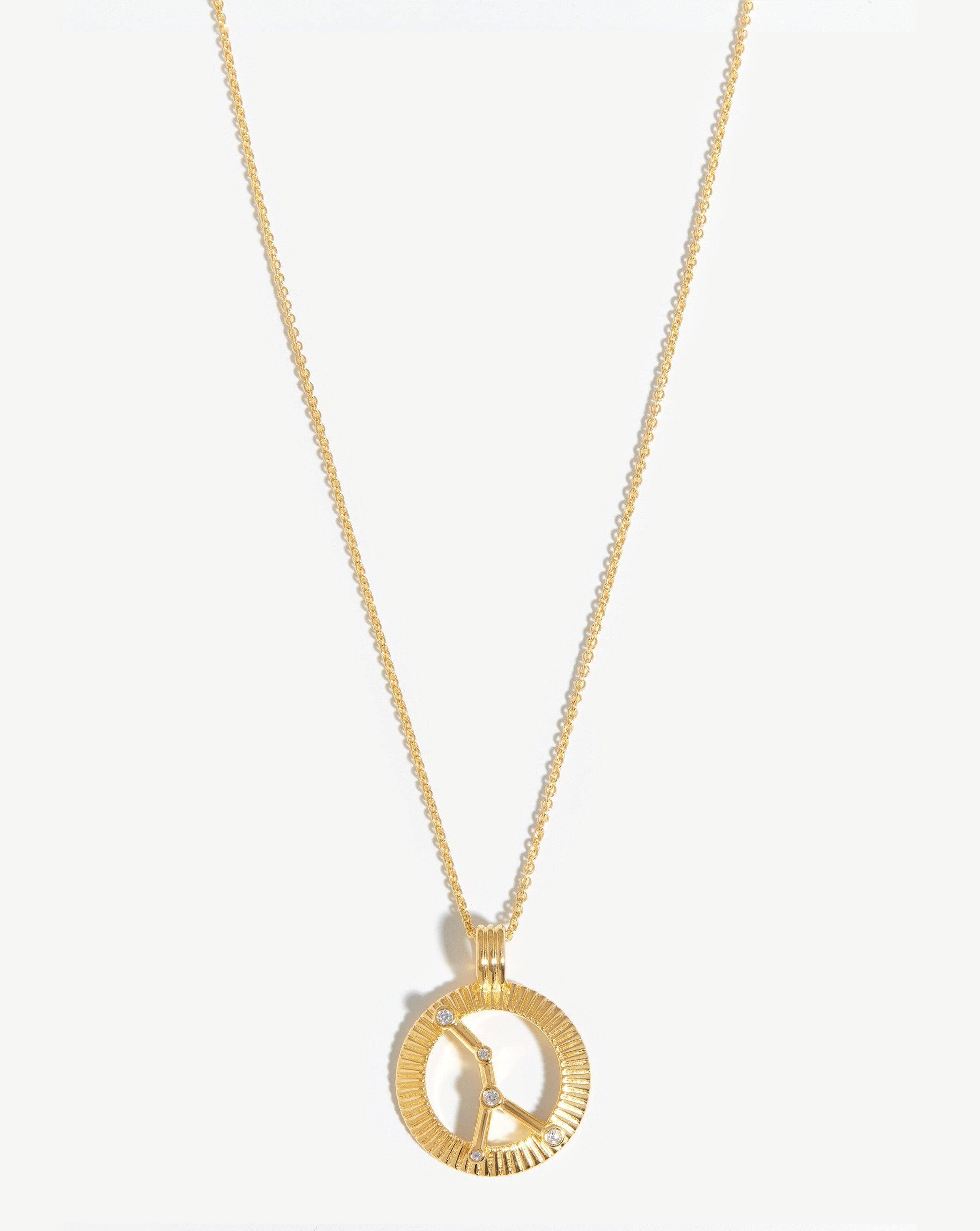 Zodiac Constellation Pendant Necklace - Cancer | 18k Gold Vermeil/Cancer