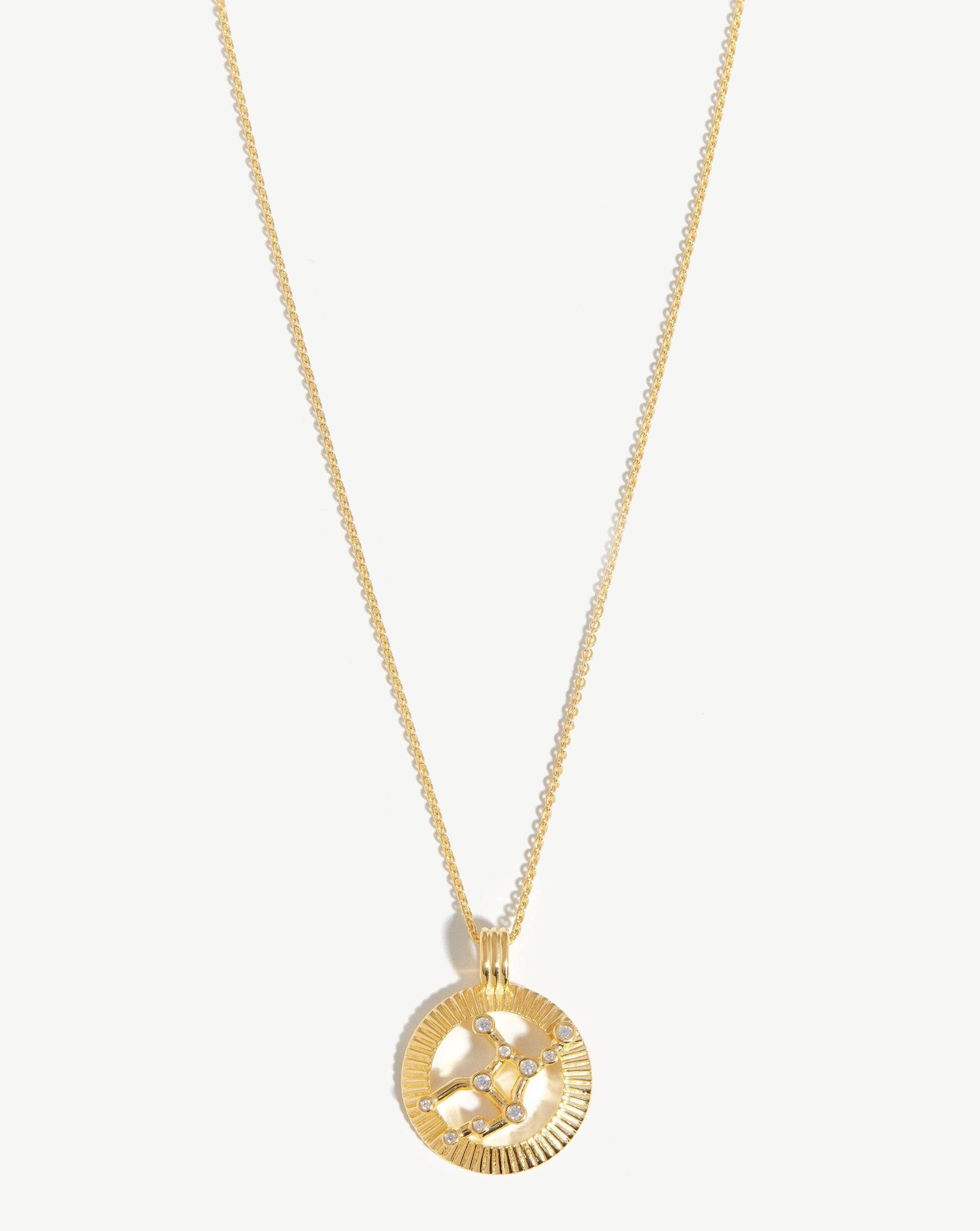 Zodiac Constellation Pendant Necklace - Virgo | 18k Gold Vermeil/Virgo